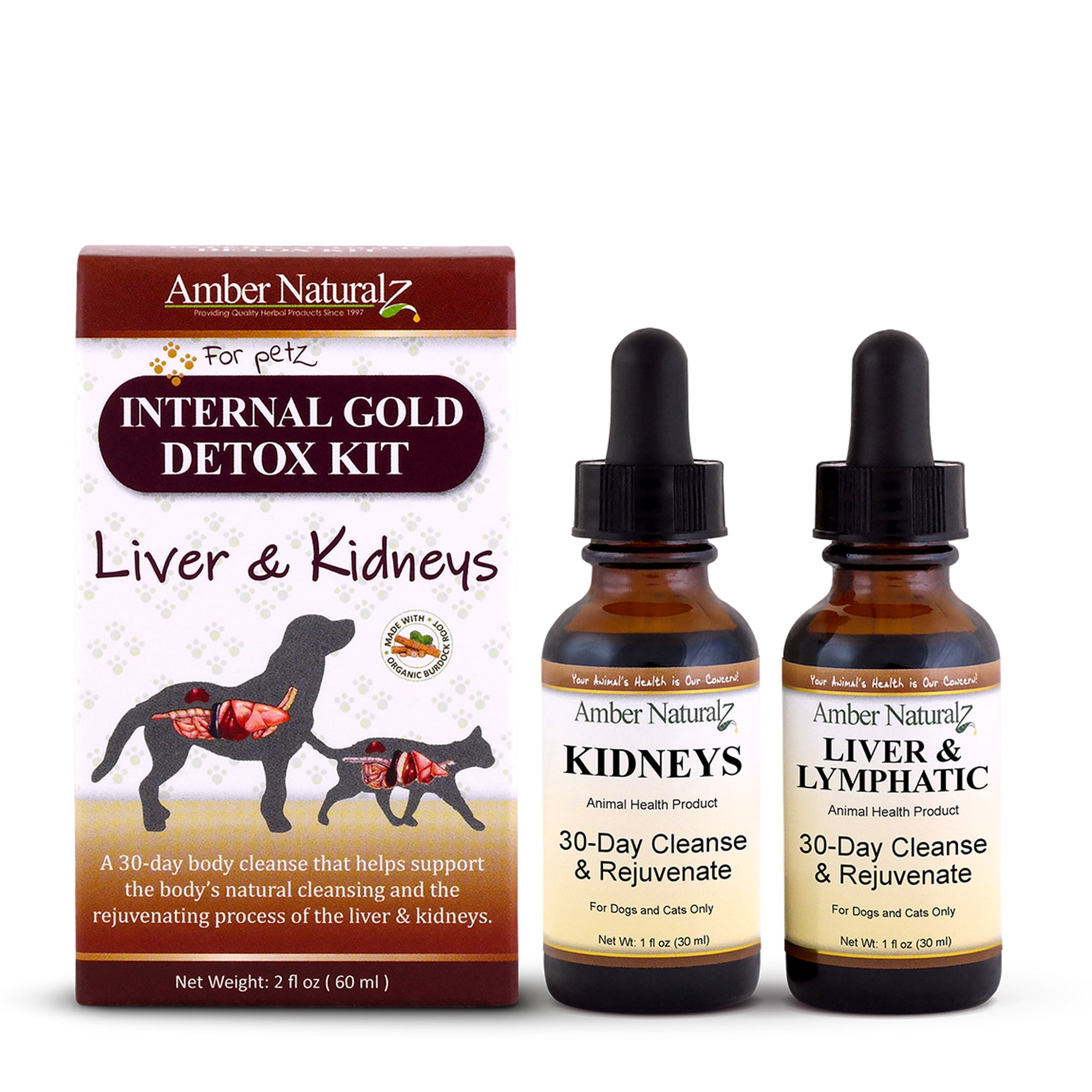 Amber NaturalZ Internal Gold Purification Kit for Dogs and Cats