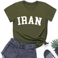 thumbnail image 5 of Camiseta de Manga Corta Impresa de Cuello Alto para las Mujeres, Tops de Cuello Redondo para las Mujeres Mezcla de Poliéster de Spandex de Uso Diario Casual, 5 of 5