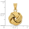 thumbnail image 3 of 14K Yellow Gold Polished Textured Love Knot Pendant Made In Italy sf2478, 3 of 6