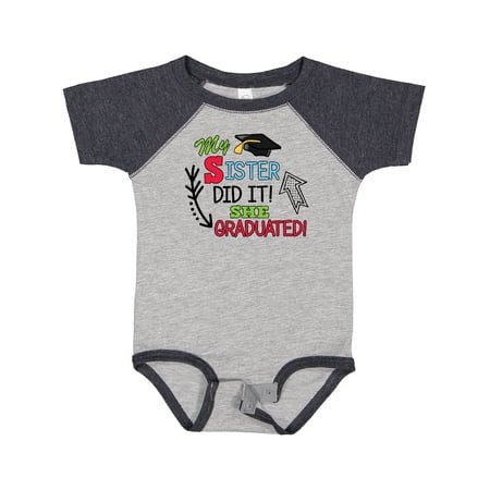 

Inktastic My Sister Graduated with Cap and Arrows Gift Baby Boy Bodysuit