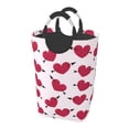 thumbnail image 1 of DouZhe 50L Rectangular Laundry Basket, Pink Heart Cupid Arrow Prints Waterproof Foldable Laundry Hamper with Aluminum Handles, 1 of 6