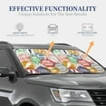 thumbnail image 3 of Goofa Travel Stamp Pattern 2 Piece Car Windshield Sun Shade Foldable | Front Windshield Shade for Sun, Heat and UV Rays | Sunshade for Car Front Window-Large, 3 of 7