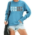 thumbnail image 4 of Sundey Fundey Football Sweatshirts for Women 2025 Long Sleeve Crewneck Football Season Sweatshirt Pullover Tops, 4 of 6