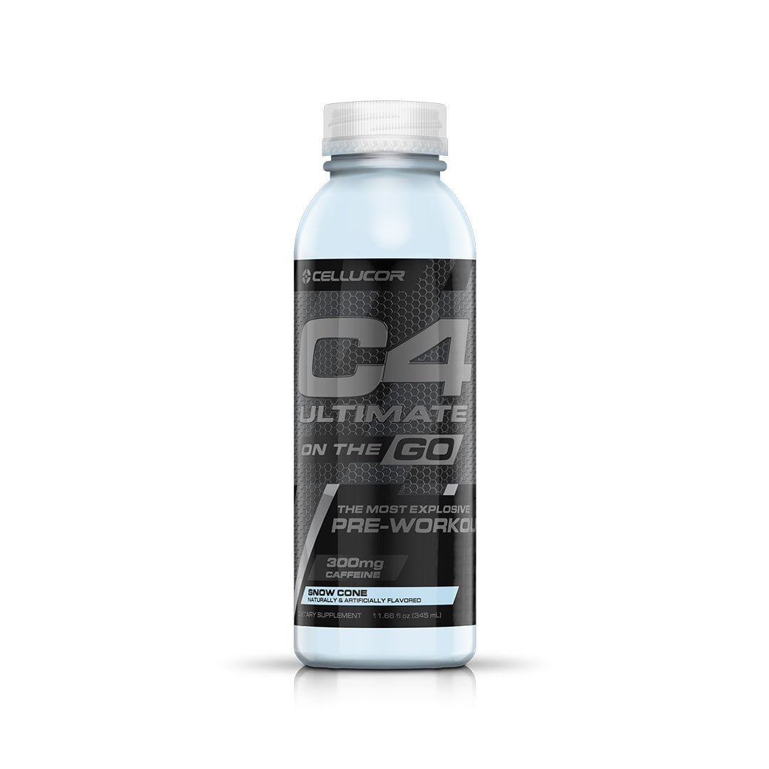 Cellucor C4 Ultimate On The Go Pre Workout Energy Drink, Arctic Snow Cone, 11.66 Fl Oz, 12 Ct