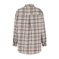 thumbnail image 5 of IROINNID Women's Shacket Jacket Long Sleeve Plaid Turndown Lapel Outwear, Loose Spring and Autumn Lapel Buttoned Plaid Shirt Jacket, 5 of 8