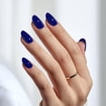 thumbnail image 3 of Press On Nails BtartBox, gel corto ovalado, azul marino, 16 tamaños, 3 of 7