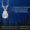 thumbnail image 2 of Gem Stone King 10K Yellow Gold Lab Grown Diamond Pendant Necklace for Women | 0.52 Cttw | Gemstone April Birthstone | Pear Shape 7X5MM | DEF Color | VVS-VS Clarity | With 18 inch Chain, 2 of 6