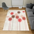 thumbnail image 2 of Dandelion Turkish Area Rug, Abstract Wildflower Silhouettes Botanical Inspirations Meadow in Summer Season, Carpet for Living Room Decor with Distressed Look, 4' X 5.7', White Magenta, by Ambesonne, 2 of 4