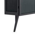 thumbnail image 7 of 22.25" Floor Coner Storage Cabinet with Tempered Glass Door, Black, 7 of 7