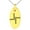 Gold, variant on Stainless Steel Celtic Saint Brigid Cross Engraved Small Oval Charm Pendant Necklace