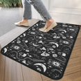 thumbnail image 4 of Black Gothic Moon Card Moth Pattern Door Rugs,Washable Non Slip Door Mats Indoor,Decorative Door Mats,Entry Mat Indoor for Entrance,Bedroom,Kitchen,Bathroom,30"x17", 4 of 6