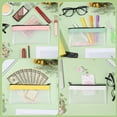 thumbnail image 3 of DBSFVPUS Clothes Storage Cabinet 6 Bags with Zipper 7.8×3.9 Inch Clear Envelope Wallet 6 Colors Pouch Purse for Bank Deposit Multi Purpose Check Wallet, 3 of 8