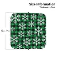 thumbnail image 3 of Balery 4 Pcs Christmas Pattern At Buffalo Plaidleather Coasters Set, Drink Table Cup Coasters For Living Room Kitchen Coffee Decor, 3 of 9
