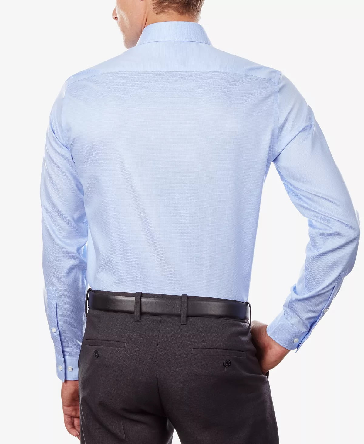 michael kors men's slim fit airsoft performance non-iron dress shirt Michael Kors Men's Airsoft Slim Fit Untucked Length Wrinkle Free Stretch Dress Shirt - Blue
