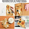 thumbnail image 6 of GZHJMY Halloween Pumpkin Ghost Cat Skull Kitchen Dish Towel Set, Drying Kitchen Towels Tea Towels Gift Set for Drying Cleaning Cooking Baking 4Pcs, 6 of 6