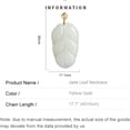 thumbnail image 2 of 14K Gold Jade Pendant Necklace, Jade Leaf Pendant Necklace, Women's Day, Mother's Day Gift for Mother, Wife, Girlfriend, 2 of 5