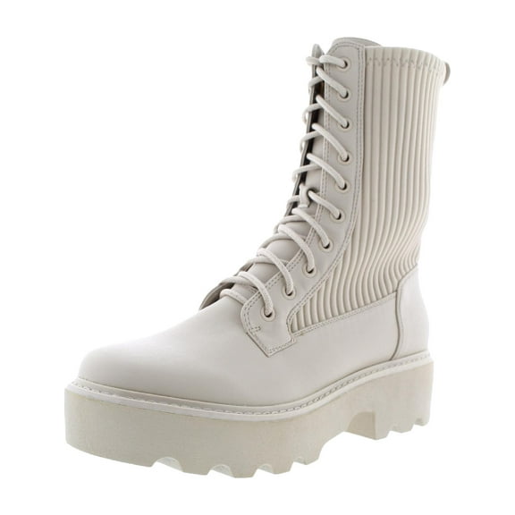 Bar III Womens Tarnyin Leather Lug sole Combat & Lace-up Boots