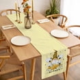 thumbnail image 3 of Table Runner 72 Inches Long for Kitchen Dining, Yellow Gnomes Dresser Scarf Farmhouse, Dining Table Decorations for Wedding/Parties, Spring Bees Daisy Honey White Floral 13 x 72 In, 3 of 8