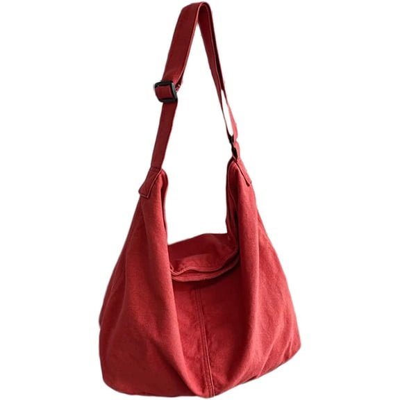 PIKADINGNIS Women Canvas Tote Bags Crossbody Shooping Bags Top Handle Handbag Hobo Purse Zipper Closure