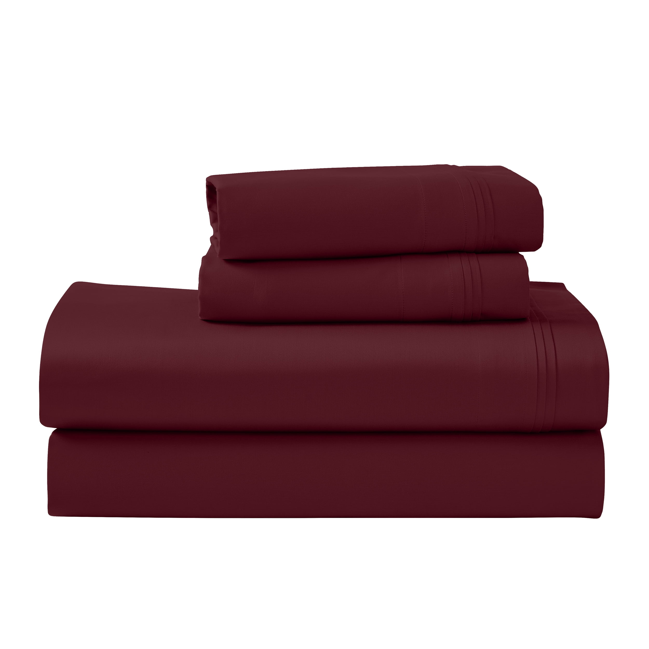 Superior 1000 Thread Count Egyptian Cotton Sheet Set, Deep Pocket Bed Sheets, Queen, Burgundy