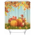 thumbnail image 4 of Opvise Shower Curtain Water Proof Single Printing Reusable Privacy Bathing Curtain Autumn Decor 180x180cm B, 4 of 8