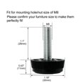 thumbnail image 2 of Unique Bargains M8 x 28 x 30mm Leveling Feet Adjustable Leveler Floor Protector for Furniture Desk Table Sofa Leg 4pcs, 2 of 7