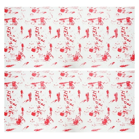 

2pcs Halloween Bloody Handprint Tablecloth Rectangle Tablecloth for Table Decor