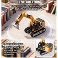 thumbnail image 5 of Mini RC Excavator Toys for Kids, 1/64 Scale Remote Control Construction Vehicles with Lights & Sound for Boys Girls Christmas Birthday Gifts, 5 of 9