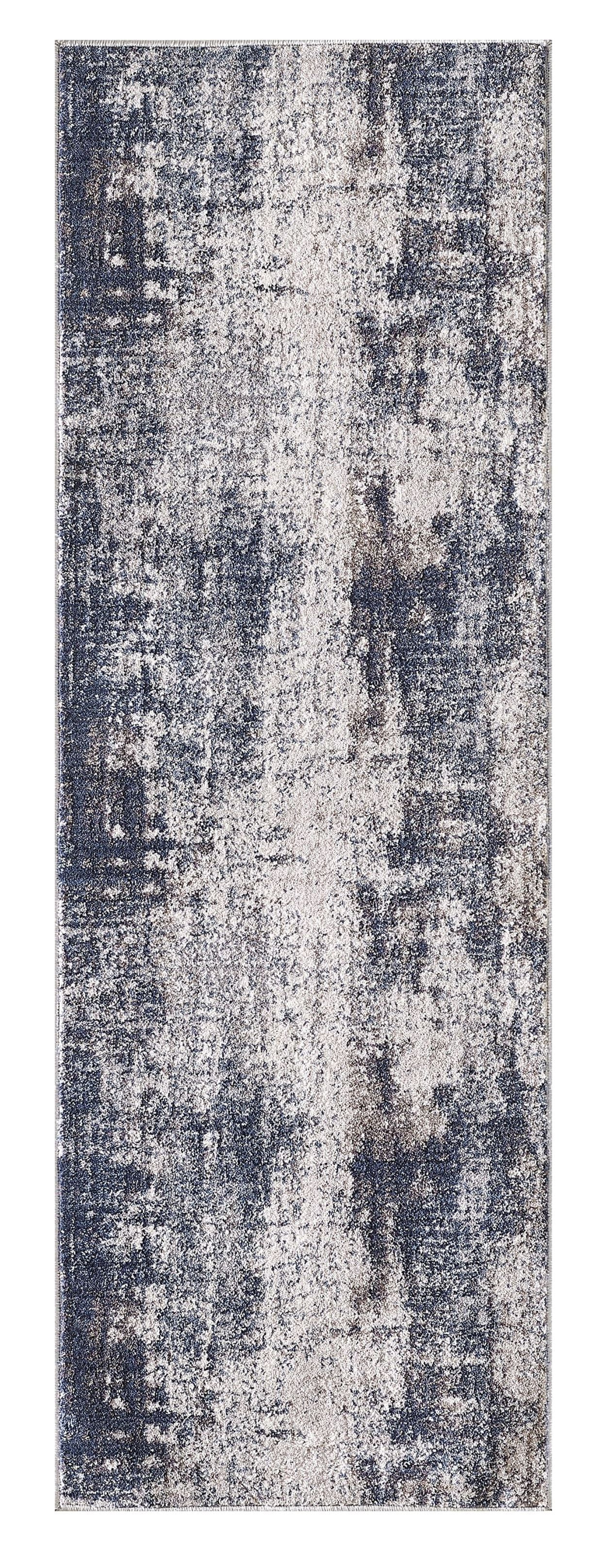 (2 pack) Better Homes & Gardens Navy Abstract Indoor Runner Rug, 20 in x 60 in