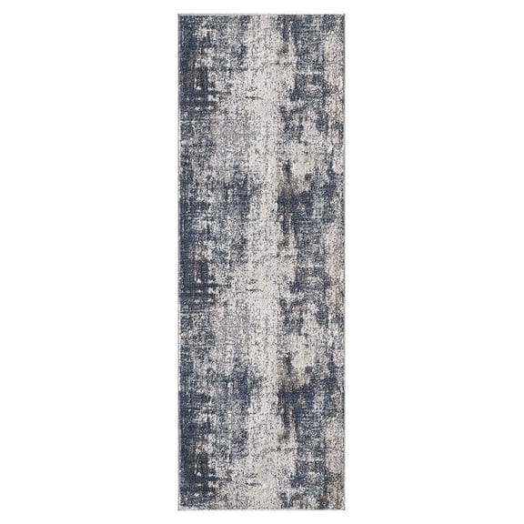 Better Homes & Gardens Navy Abstract Indoor Accent Rug, 20" x 60"