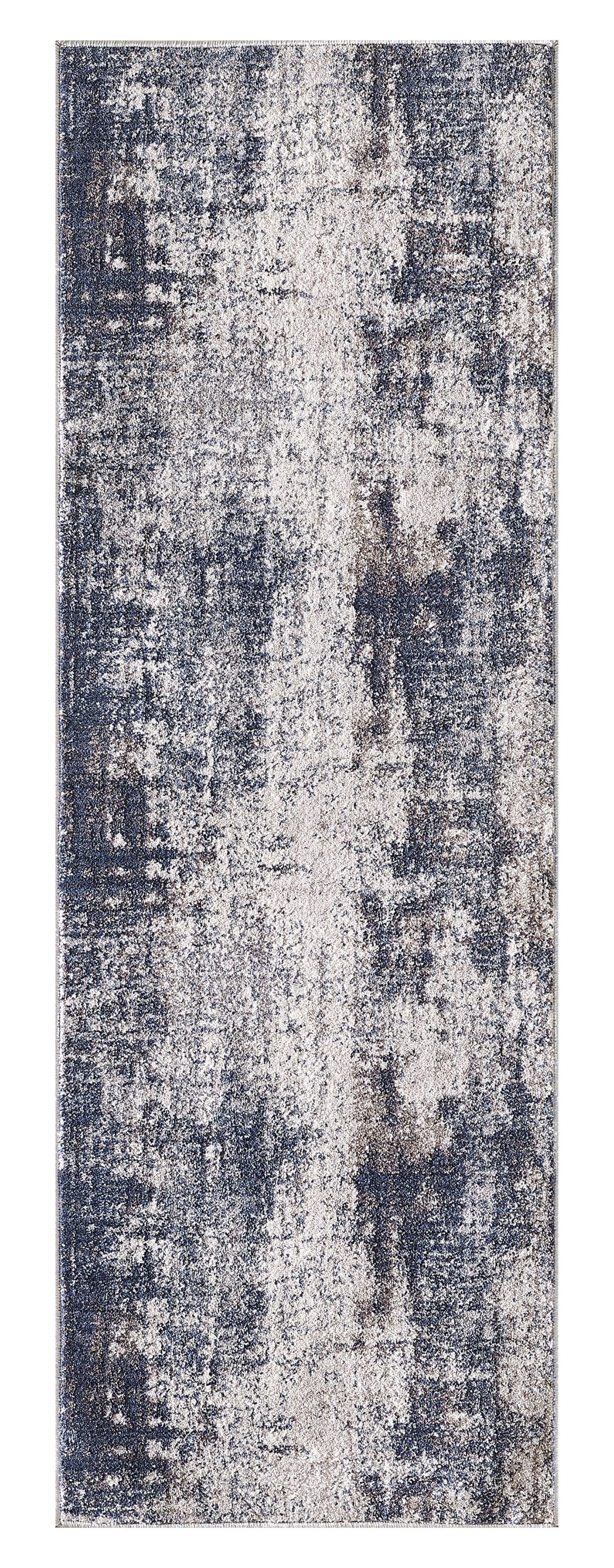 Better Homes & Gardens Navy Abstract Indoor Accent Rug, 20" x 60"