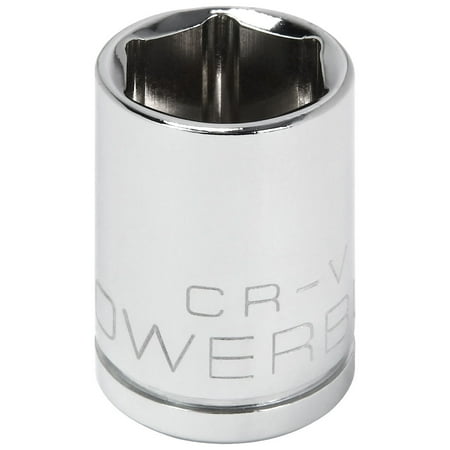 UPC: 0028907070315 | Powerbuilt 1/4 Inch Drive x 1/2 Inch 6 Point Shallow Socket – 648279