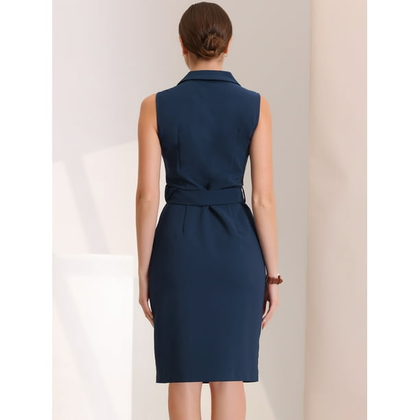 blue sleeveless blazer dress Significant Other Sleeveless Blazer Mini Dress