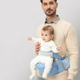 thumbnail image 5 of LHWEN Baby Hip Seat Waist Support Sling for Infants Adjustable Padded Belt Non-Slip Cotton Fabric Ergonomic Design Multiple Carry Positions Storage Pockets Comfortable Outdoor Trips Back Shoulder, 5 of 9