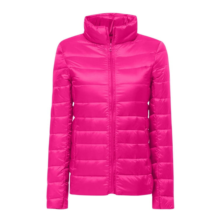 Summer Saving Clearance AXXD Hot Pink Winter Woman Jacket Slim