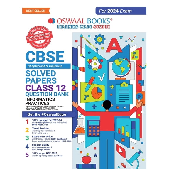 Oswaal CBSE Class 12 Informatics Practices Question Bank 2023-24 Book, (Paperback)
