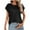 Black, variant on Fsgntruao Summer Tops for Women Casual Crewneck Batwing Half Sleeve T-Shirts Solid Color Loose Fit Cute Basic Flowy Tops Tees Blouses