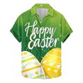 thumbnail image 2 of Feancey Daily Sales Novelty Hawaiian Shirts for Men Easter Cute Eggs Bunny Printed Bowling Shirt Button Down Casual Beach Tops Summer Short Sleeve Aloha Shirt Multicolor 3XL, 2 of 5