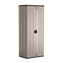Suncast 3-Shelf Resin Base Garage Cabinet Locker, Gray