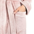 thumbnail image 5 of Cqxid525 Womens Plush Soft Robe Women Winter Coat Jacket Plush Shawl Fluffy Bathrobe Home Clothes Long Sleeved Robe Hooded Soft Coat Shower Spa House Long Robe for Women Pink 1PC, 5 of 7