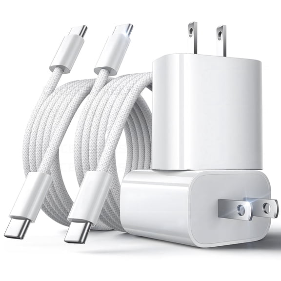 2-Pack 40W USB C Super Fast Charger with 6FT USB C Fast Charging Cable Compatible with iPhone 17/16/15, Power Adapter Electronic Accessories