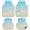 PowderBlue, variant on Blue Leaf Car Floor Mats 4 Pieces, Front & Rear Auto Carpet Mats Full Set with Rubber Backing, Watercolor Country Plant Monochrome Branch Universal All Weather Car Floor Protectors for SUV Truck Van
