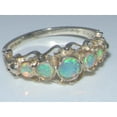 thumbnail image 5 of LBG 925 Sterling Silver Natural Opal Womens Band Ring - Size 5, 5 of 5