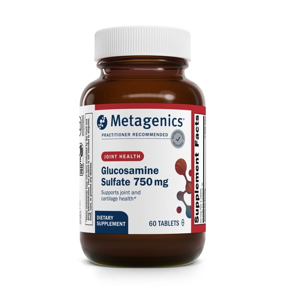 Metagenics Glucosamine Sulfate 750 mg - Joint Support, Mobility & Cartilage Supplement* - With Vit C - Support Joints* - Non-GMO & Gluten-Free - 60 Tablets