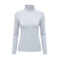thumbnail image 4 of WTXUE Sequin Tops Turtleneck Pullover Sweater for Women Sparkle Long Sleeve Blouses Trendy Glitter Sweatshirt Party Slim Fit Shirts Knitted Casual Pullover Fashion Tops White 3Xl, 4 of 7
