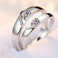 thumbnail image 3 of Heart Promise Rings for Couples I Love You Engagement Wedding Ring Band Sets, 3 of 7