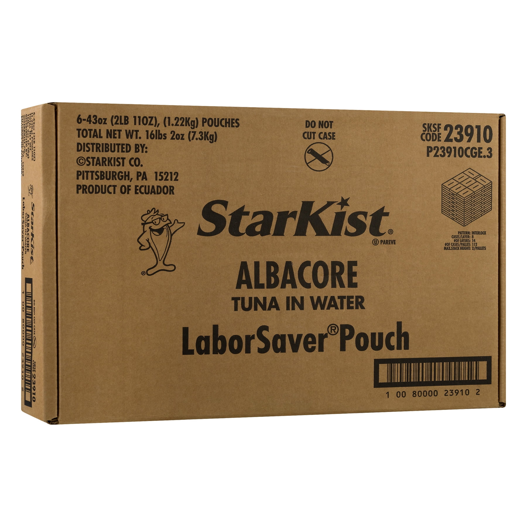 StarKist® Albacore White Tuna in Water - (6) 43 oz Pouch