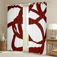 thumbnail image 2 of Stripe Line Curtains for Bedroom Living Room (2 Panels, 42 x 63 Inch) Kids Geometric 30%-50% Blackout Curtains Red and White Darkening Drapes Abstract Window Treatments Modern Art, 2 of 8