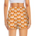 thumbnail image 3 of Picia Cute Fox Faces Pattern Pattern Women's 2 in 1 Athletic Running Shorts High Waisted Workout Casual Gym Sweat Shorts with Comfy Liner Zipper Pockets-Large, 3 of 9