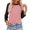 Pink, variant on Sentmoon Womens Tops Dressy Casual Crew Neck Long Sleeve Women's Fall Clothes Oversized Stretchy Loose Color Block Outfits Active for Vacation L